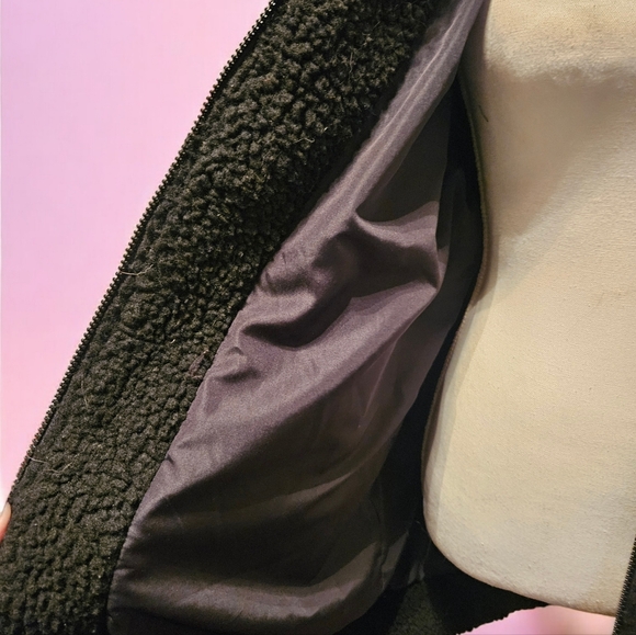 Pinky Promise Hooded Sherpa Jacket - Black SUGAR THRILLZ - Picture 10 of 11